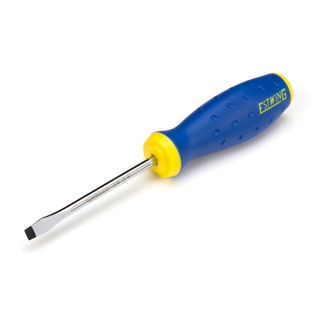 1/4 X 4 Magnetic Slotted Tip Screwdriver With Ergonomic Handle